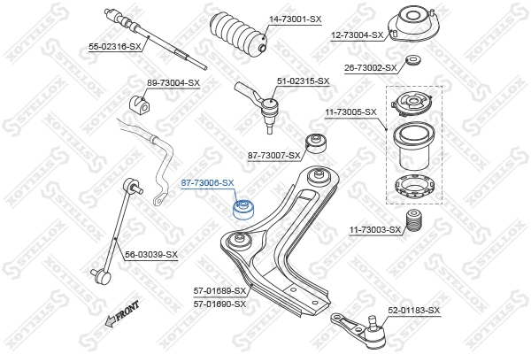 Mounting, control/trailing arm