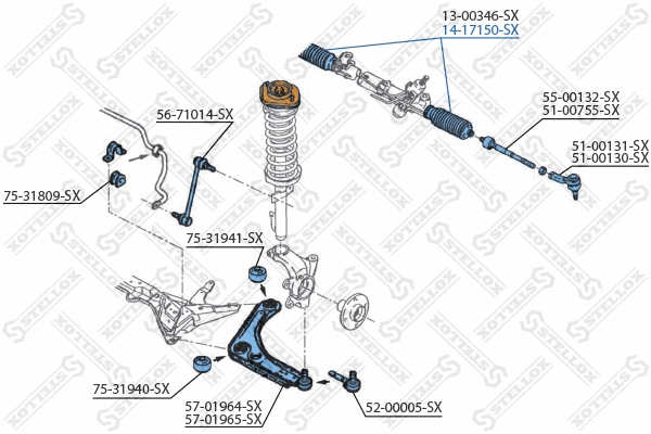 Bellow, steering (14-17150-SX)