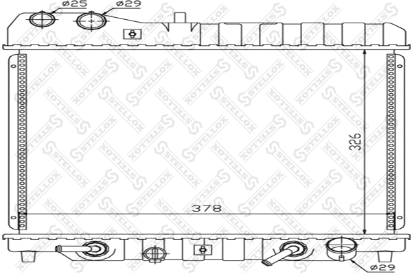 Radiator, engine cooling (10-26668-SX)