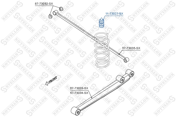 Rubber Buffer, suspension (11-73027-SX)