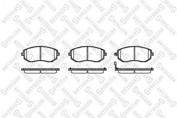 Brake Pad Set, disc brake (962 011L-SX)