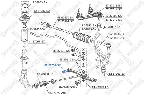 Mounting, control/trailing arm