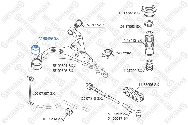 Mounting, control/trailing arm