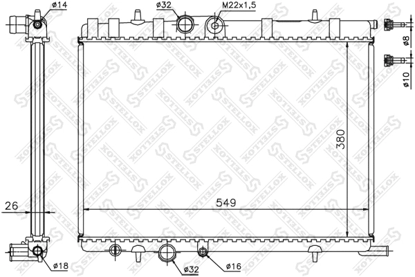 Radiator, engine cooling (10-25177-SX)