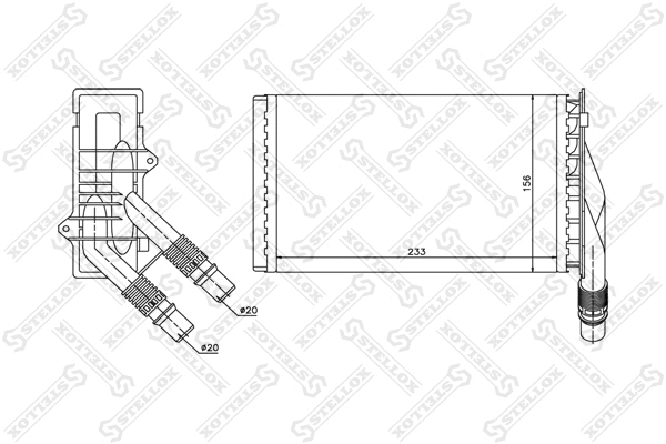 Heat Exchanger, interior heating (10-35107-SX)