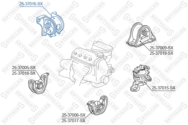 Mounting, engine
