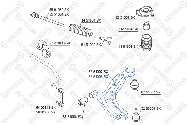 Control/Trailing Arm, wheel suspension