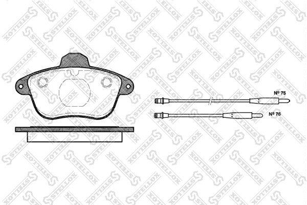 Brake Pad Set, disc brake (412 004B-SX)