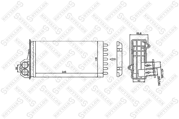 Heat Exchanger, interior heating (10-35047-SX)