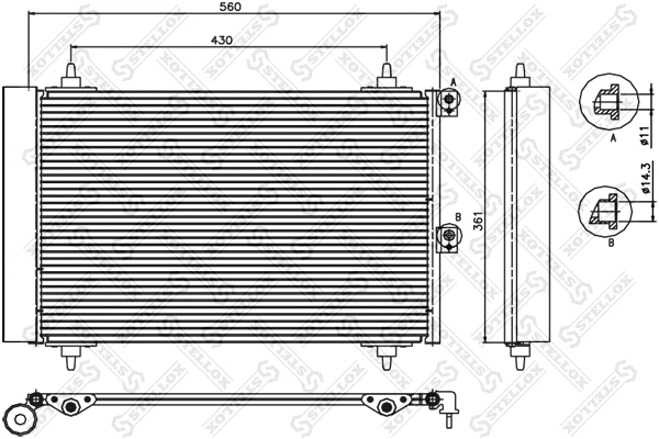 Condenser, air conditioning (10-45557-SX)