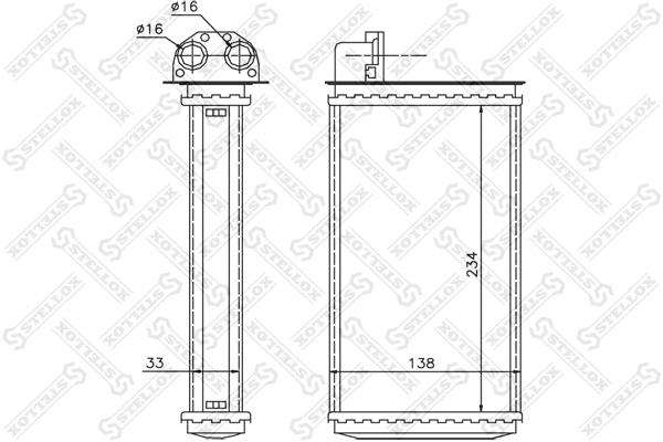 Heat Exchanger, interior heating (10-35059-SX)