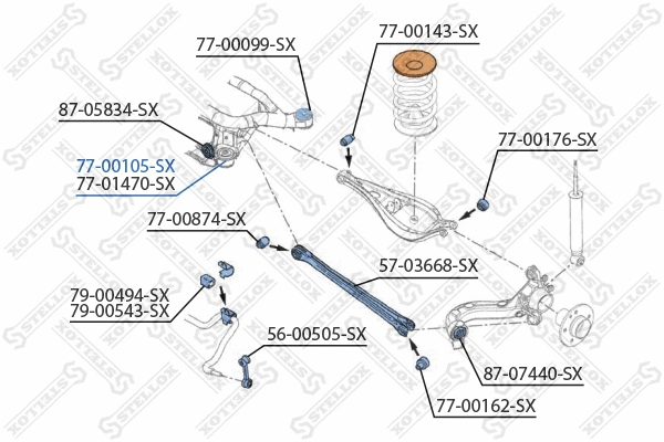 Mounting, control/trailing arm