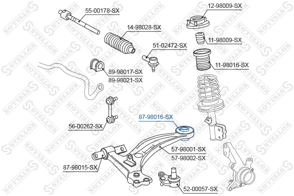 Mounting, control/trailing arm