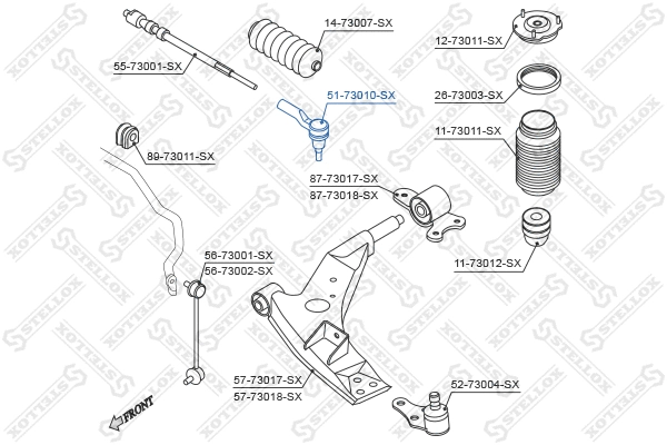 Tie Rod End (51-73010-SX)