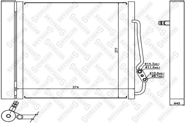 Condenser, air conditioning (10-45460-SX)