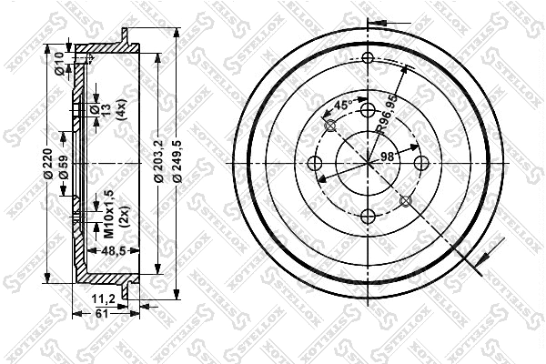 Brake Drum (6025-2314-SX)