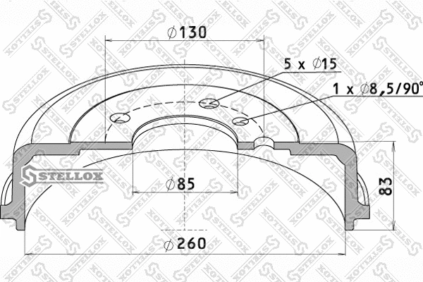 Brake Drum (85-00157-SX)