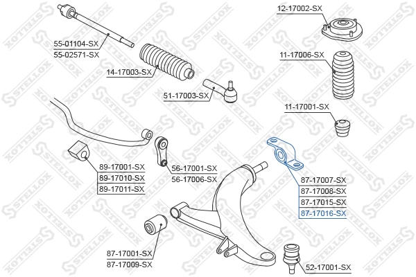Mounting, control/trailing arm