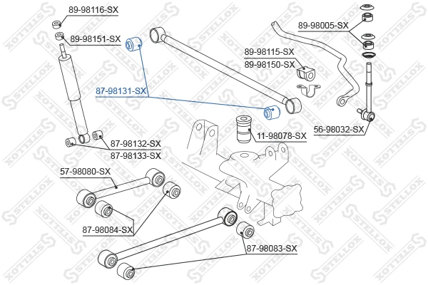 Mounting, control/trailing arm