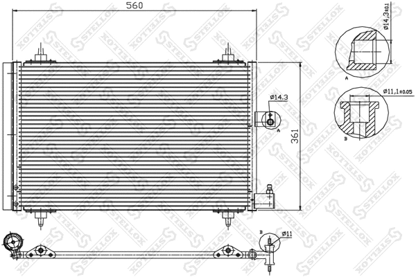 Condenser, air conditioning (10-45064-SX)