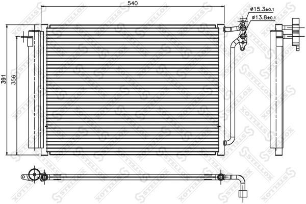 Condenser, air conditioning (10-45077-SX)