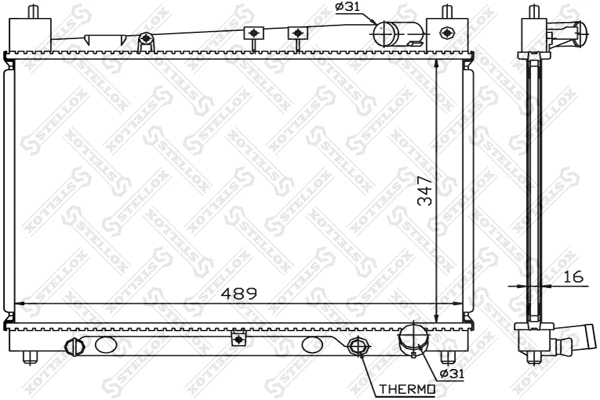 Radiator, engine cooling (10-26387-SX)