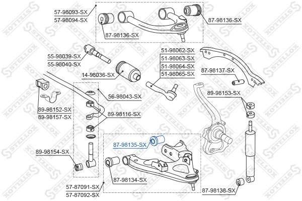 Mounting, control/trailing arm