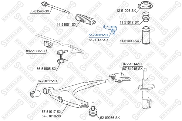 Tie Rod End (51-51003-SX)
