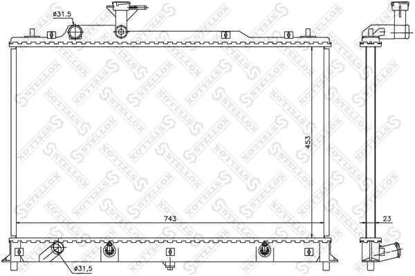 Radiator, engine cooling (10-26711-SX)