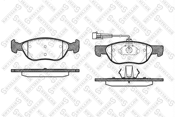 Brake Pad Set, disc brake (598 012B-SX)