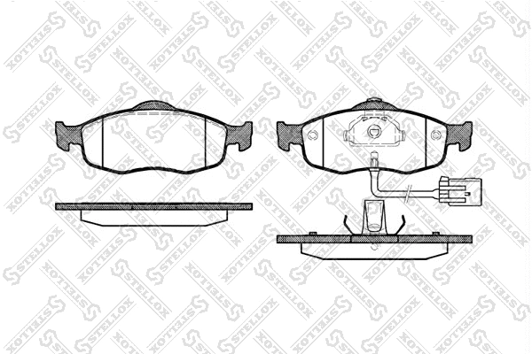 Brake Pad Set, disc brake (443 002B-SX)