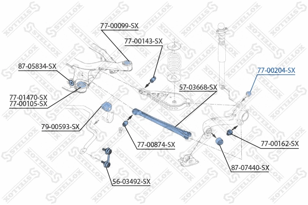Mounting, control/trailing arm