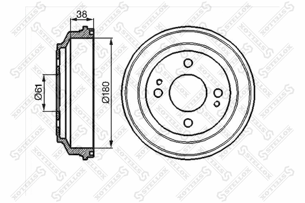 Brake Drum (6025-9908-SX)