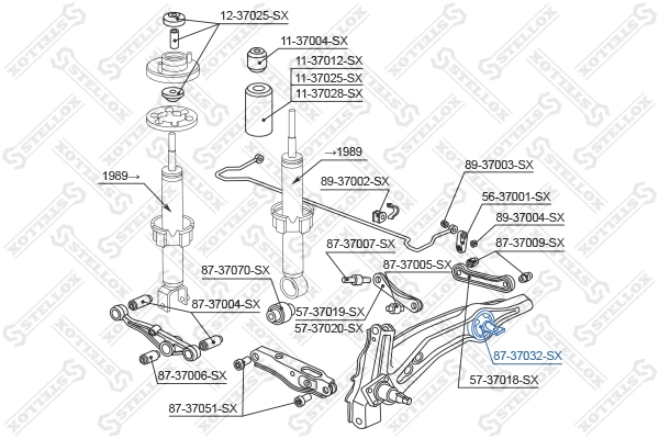 Mounting, control/trailing arm
