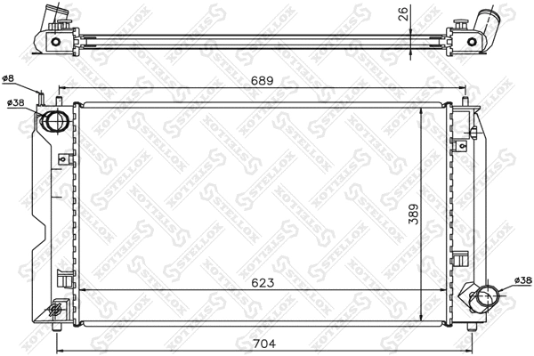 Radiator, engine cooling (10-26308-SX)