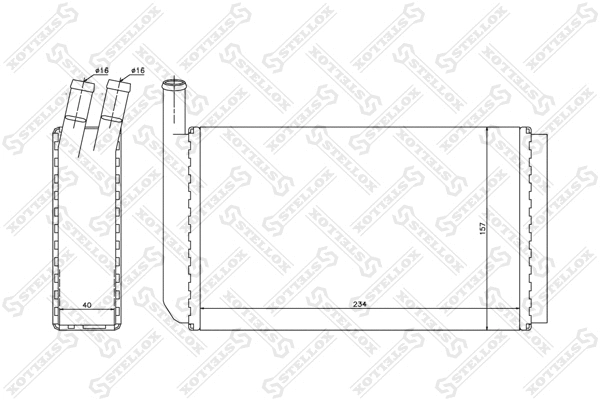 Heat Exchanger, interior heating (10-35018-SX)