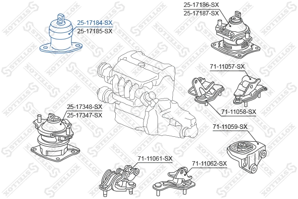 Mounting, engine