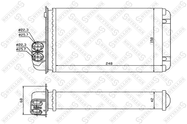 Heat Exchanger, interior heating (10-35042-SX)