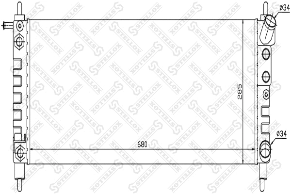 Radiator, engine cooling (10-26077-SX)