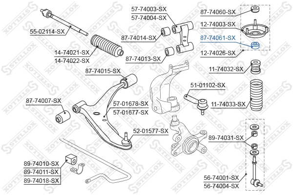 Repair Kit, suspension strut support mount