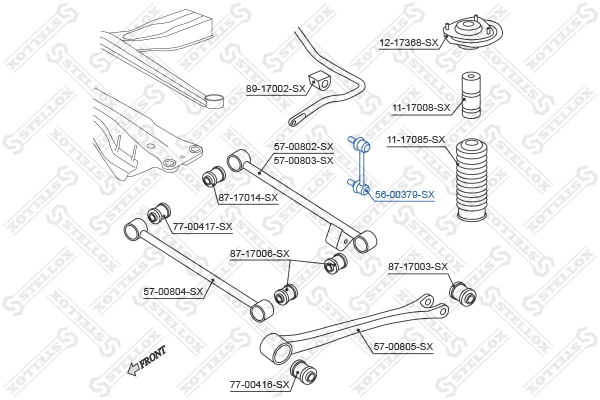 Link/Coupling Rod, stabiliser bar (56-00379-SX)