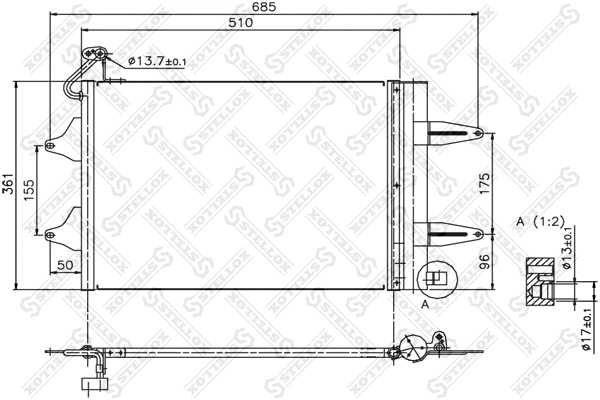 Condenser, air conditioning (10-45166-SX)