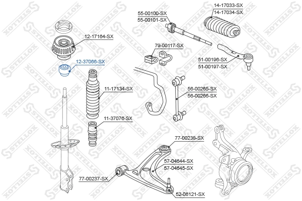 Repair Kit, suspension strut support mount