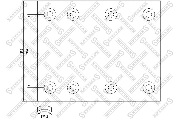 Brake Lining Kit, drum brake (85-00912-SX)