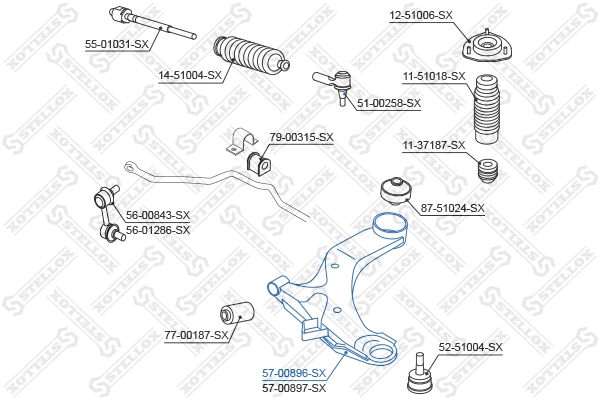 Control/Trailing Arm, wheel suspension