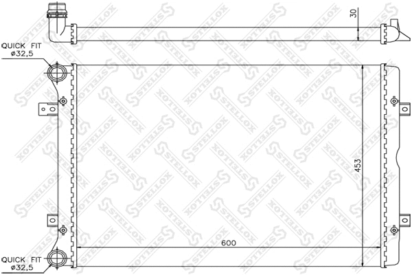 Radiator, engine cooling (10-26403-SX)