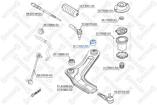 Mounting, control/trailing arm