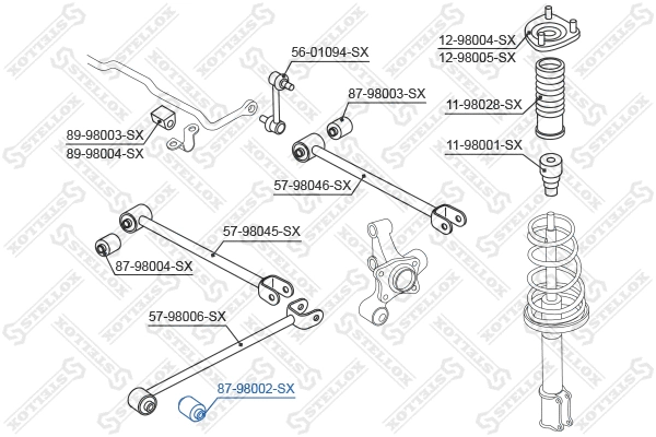 Mounting, control/trailing arm