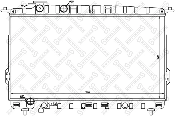 Radiator, engine cooling (10-25344-SX)