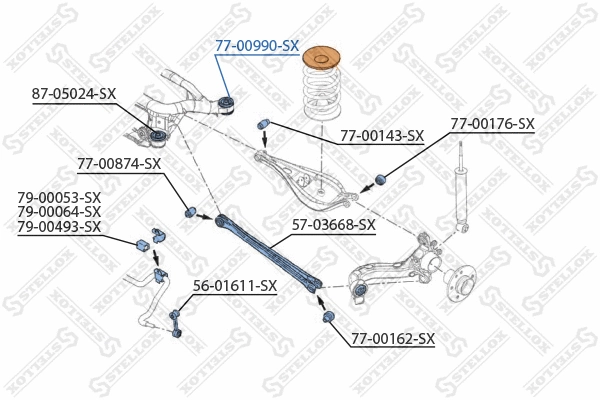 Mounting, control/trailing arm
